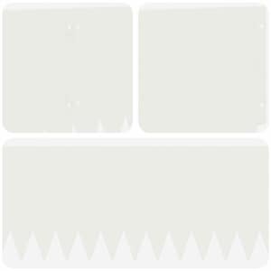Okraj trávníku 10 pcs 103 x 25 cm Ocel Bílá - obrázek 7