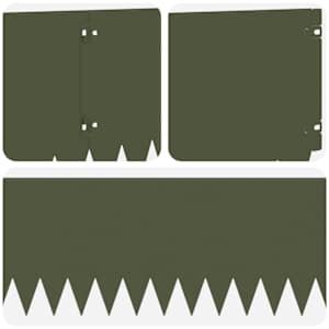Okraj trávníku 10 pcs 103 x 25 cm Ocel Olivově zelená - obrázek 7