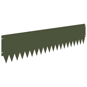 Okraj trávníku 10 pcs 103 x 25 cm Ocel Olivově zelená - obrázek 6