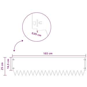 Okraj trávníku 10 pcs 103 x 25 cm Ocel Stříbrná - obrázek 9
