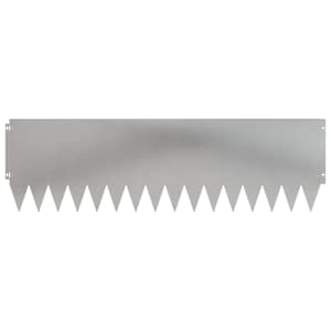 Okraj trávníku 10 pcs 103 x 30 cm Ocel Stříbrná - obrázek 5