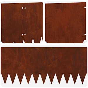 Okraj trávníku 10 pcs 103 x 30 cm Ocel Rezavá - obrázek 8