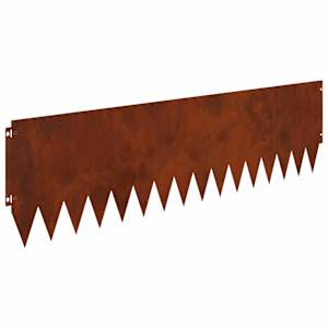 Okraj trávníku 10 pcs 103 x 30 cm Ocel Rezavá - obrázek 2