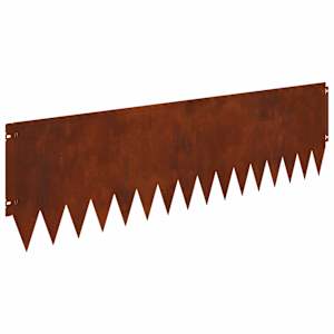 Okraj trávníku 10 pcs 103 x 30 cm Ocel Rezavá - obrázek 7