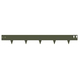 Okraj trávníku 10 pcs 100 x 12 cm Ocel Olivově zelená - obrázek 5