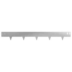 Okraj trávníku 10 pcs 100 x 12 cm Ocel Stříbrná - obrázek 5