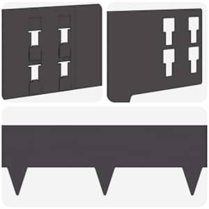 Okraj trávníku 10 pcs 100 x 15 cm Ocel Černá - obrázek 7