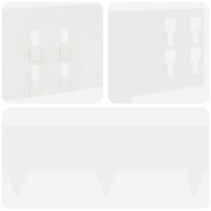 Okraj trávníku 10 pcs 100 x 15 cm Ocel Bílá - obrázek 7