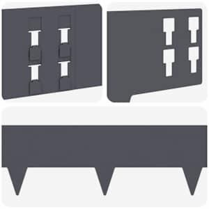 Okraj trávníku 10 pcs 100 x 15 cm Ocel Antracitová - obrázek 7