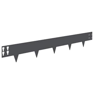 Okraj trávníku 10 pcs 100 x 15 cm Ocel Antracitová - obrázek 6