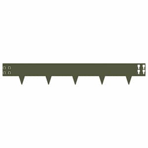 Okraj trávníku 10 pcs 100 x 15 cm Ocel Olivově zelená - obrázek 5
