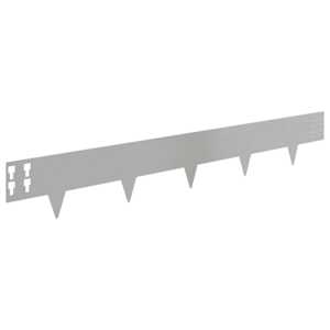 Okraj trávníku 10 pcs 100 x 15 cm Ocel Stříbrná - obrázek 6