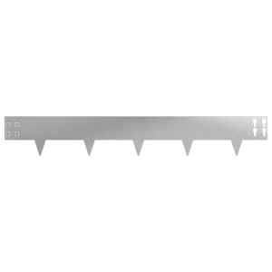 Okraj trávníku 10 pcs 100 x 15 cm Ocel Stříbrná - obrázek 5