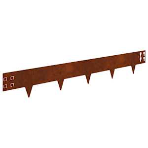vidaXL Murupiire 20 tk 100 x 15 cm Teras Rooste
