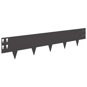 Okraj trávníku 10 pcs 100 x 20 cm Ocel Černá - obrázek 6