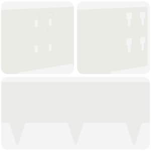 Okraj trávníku 10 pcs 100 x 20 cm Ocel Bílá - obrázek 7