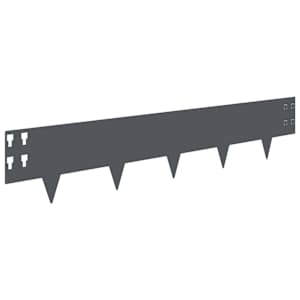 Okraj trávníku 10 pcs 100 x 20 cm Ocel Antracitová - obrázek 6