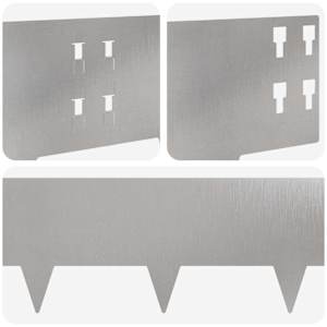 Okraj trávníku 10 pcs 100 x 20 cm Ocel Stříbrná - obrázek 7