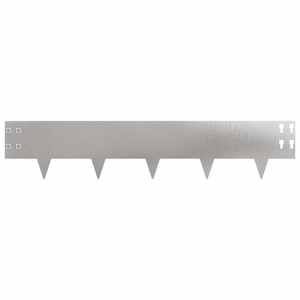 Okraj trávníku 10 pcs 100 x 20 cm Ocel Stříbrná - obrázek 5