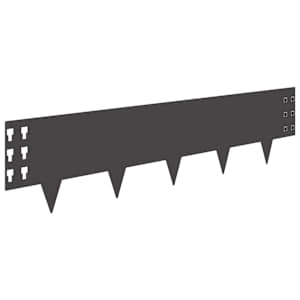 Okraj trávníku 10 pcs 100 x 25 cm Ocel Černá - obrázek 6