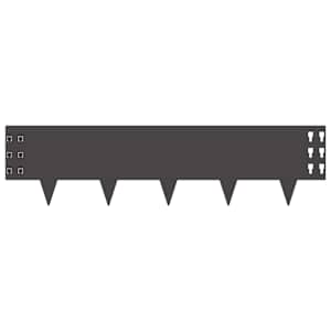 Okraj trávníku 10 pcs 100 x 25 cm Ocel Černá - obrázek 5
