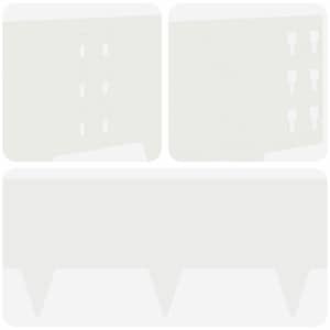 Okraj trávníku 10 pcs 100 x 25 cm Ocel Bílá - obrázek 7