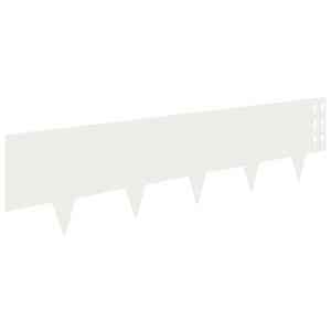 Okraj trávníku 10 pcs 100 x 25 cm Ocel Bílá - obrázek 2