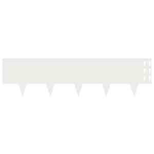 Okraj trávníku 10 pcs 100 x 25 cm Ocel Bílá - obrázek 5