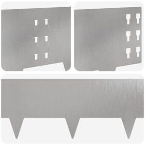 Okraj trávníku 10 pcs 100 x 25 cm Ocel Stříbrná - obrázek 7