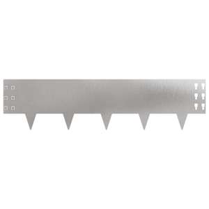 Okraj trávníku 10 pcs 100 x 25 cm Ocel Stříbrná - obrázek 5