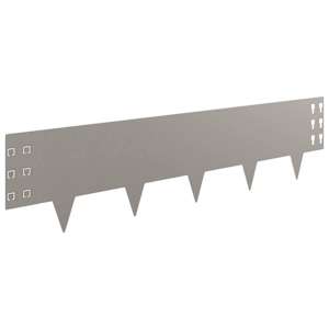 Okraj trávníku 30 pcs 100 x 25 cm Ocel Rezavá - obrázek 5