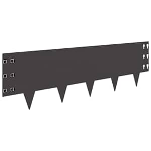 Okraj trávníku 10 pcs 100 x 30 cm Ocel Černá - obrázek 2