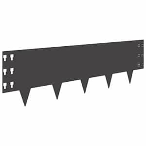 Okraj trávníku 10 pcs 100 x 30 cm Ocel Černá - obrázek 6