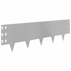 Okraj trávníku 10 pcs 100 x 30 cm Ocel Stříbrná - obrázek 6