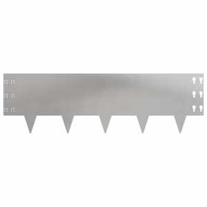 Okraj trávníku 10 pcs 100 x 30 cm Ocel Stříbrná - obrázek 5