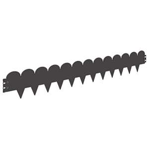 Okraj trávníku 10 pcs 103 x 15 cm Ocel Černá - obrázek 6