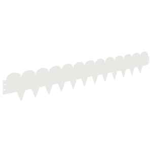 Okraj trávníku 10 pcs 103 x 15 cm Ocel Bílá - obrázek 6