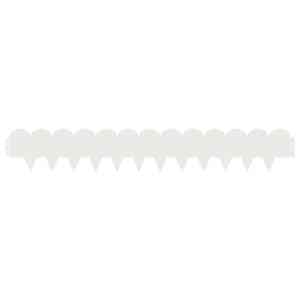 Okraj trávníku 10 pcs 103 x 15 cm Ocel Bílá - obrázek 5