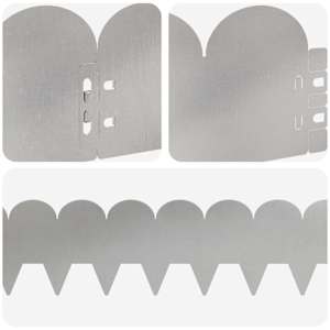 Okraj trávníku 10 pcs 103 x 15 cm Ocel Stříbrná - obrázek 7