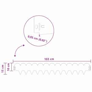 Okraj trávníku 10 pcs 103 x 15 cm Ocel Stříbrná - obrázek 9