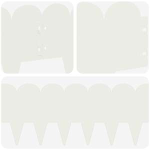 Okraj trávníku 10 pcs 103 x 20 cm Ocel Bílá - obrázek 7