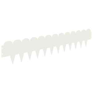 Okraj trávníku 10 pcs 103 x 20 cm Ocel Bílá - obrázek 6