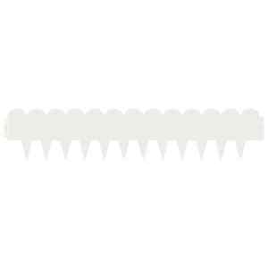 Okraj trávníku 10 pcs 103 x 20 cm Ocel Bílá - obrázek 5