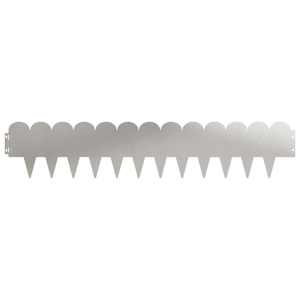 Okraj trávníku 10 pcs 103 x 20 cm Ocel Stříbrná - obrázek 5