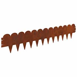 Okraj trávníku 10 pcs 103 x 20 cm Ocel Rezavá - obrázek 7