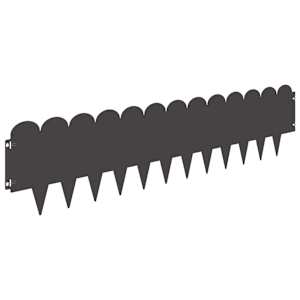 Okraj trávníku 10 pcs 103 x 25 cm Ocel Černá - obrázek 2