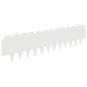 Okraj trávníku 10 pcs 103 x 25 cm Ocel Bílá - obrázek 6