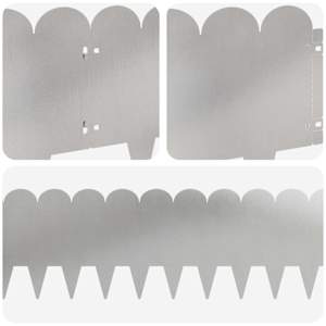 Okraj trávníku 10 pcs 103 x 25 cm Ocel Stříbrná - obrázek 7