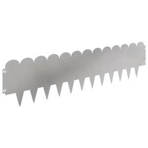 Okraj trávníku 10 pcs 103 x 25 cm Ocel Stříbrná - obrázek 2