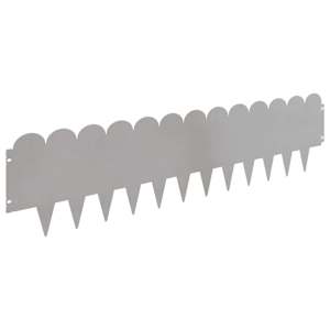 Okraj trávníku 10 pcs 103 x 25 cm Ocel Stříbrná - obrázek 6